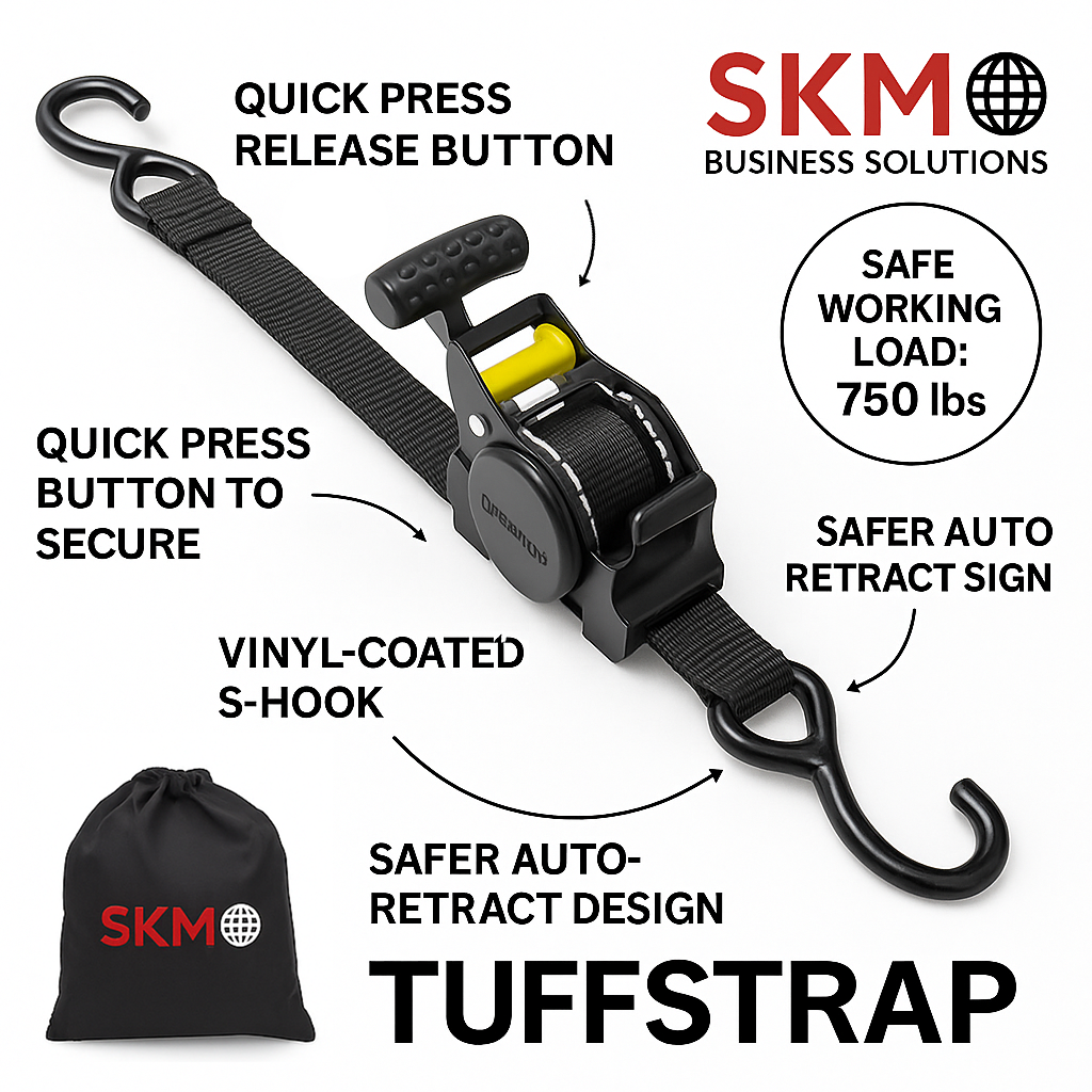 *COMING SOON* TUFFSTRAP – Automatic Retractable Ratchet Strap (2-Pack)