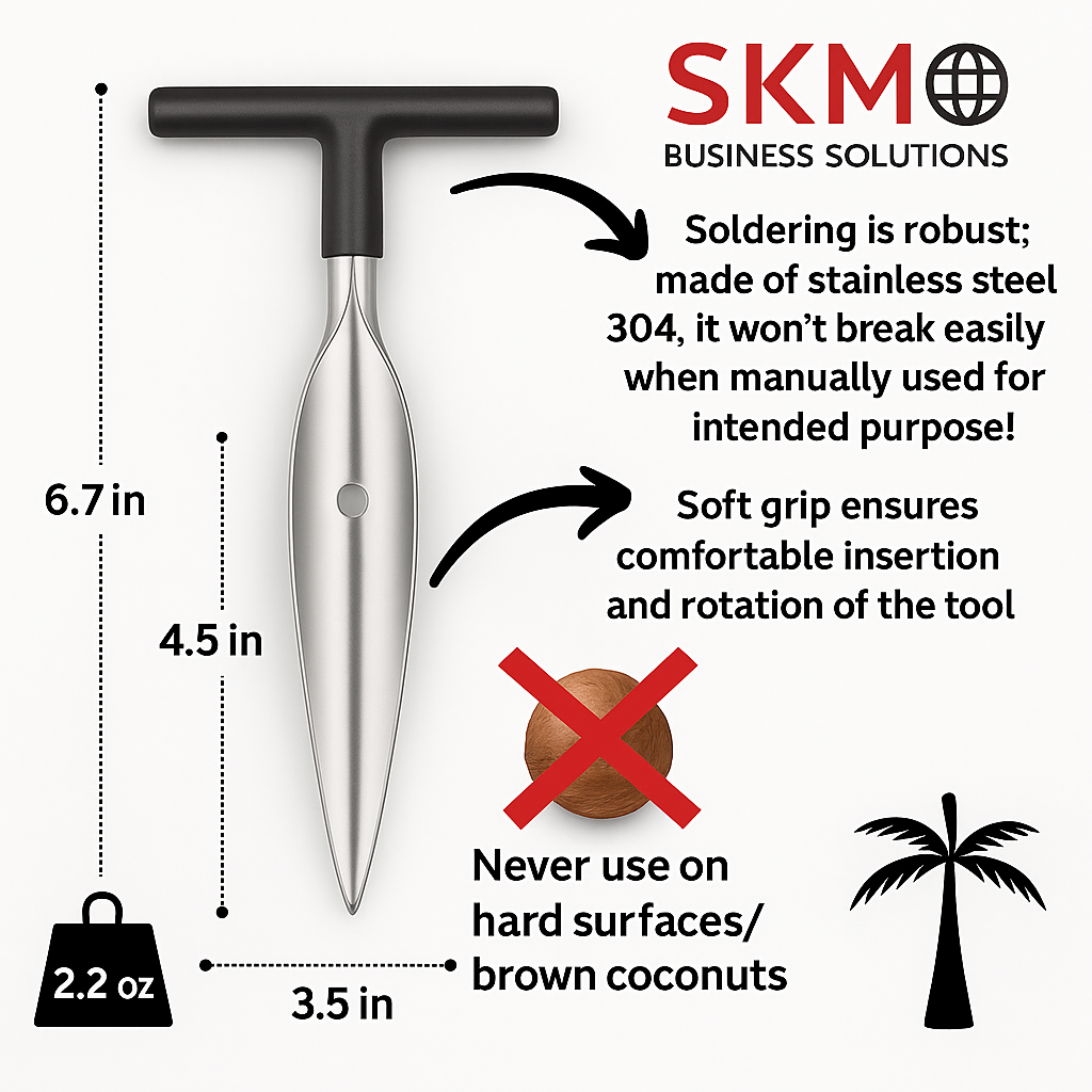 *COMING SOON* Stainless Steel Coconut Opener – Safe & Easy