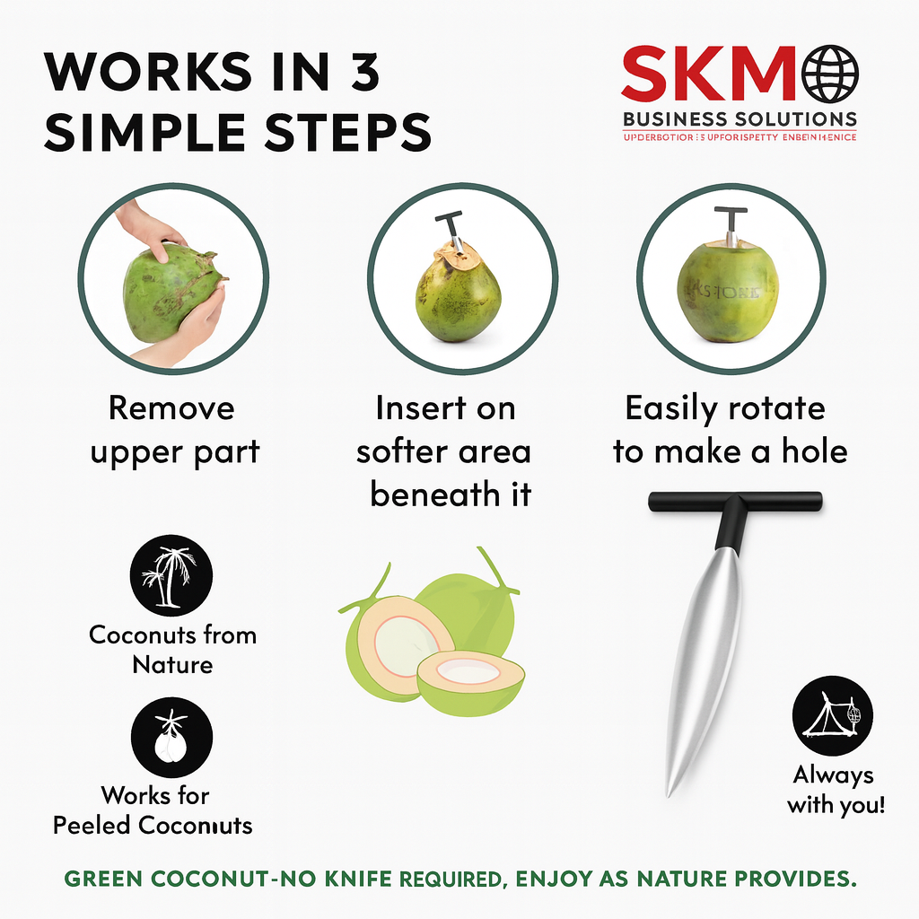 *COMING SOON* Stainless Steel Coconut Opener – Safe & Easy