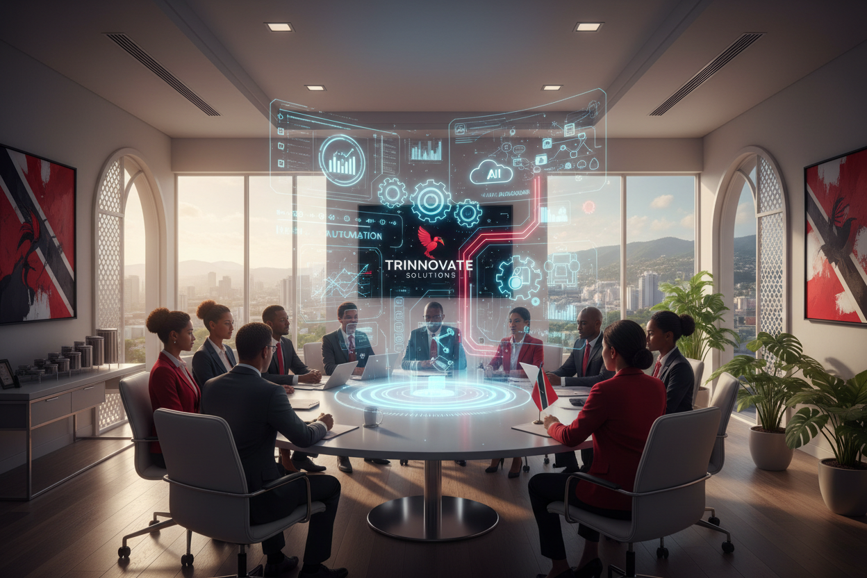 make it include notes of trinidad culter and business. so you can clearly tell that it is a trinidad business